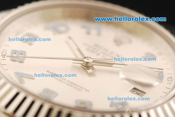 Rolex Datejust II Rolex 3135 Automatic Movement Full Steel with White Dial and Blue Arabic Numerals - Click Image to Close